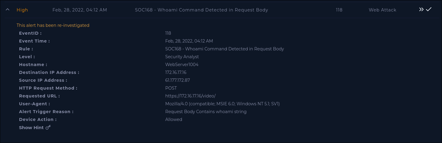 siem alert