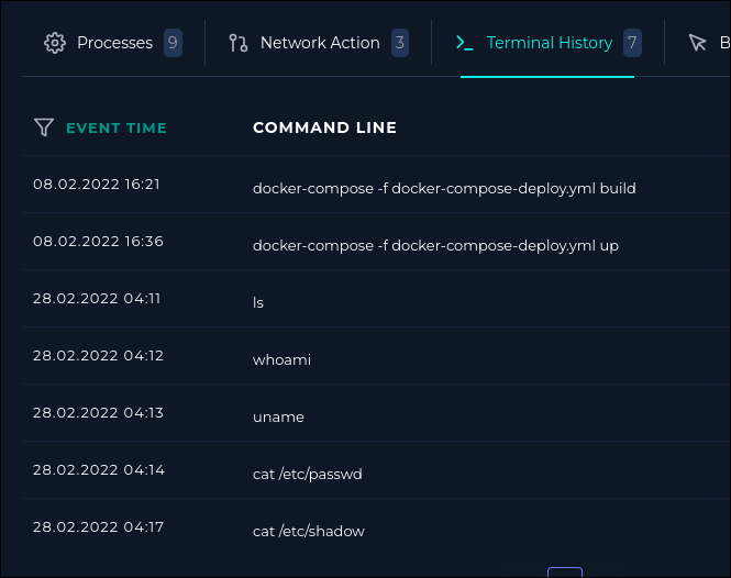 terminal history